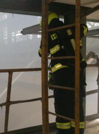Požár spalovny odpadů v Praze Malešicích