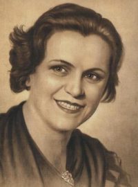 Evženie Věsniková na portrétu nakresleném jejím bratrem Konstantinem
