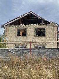 Zničený dům v Krasnohorivce