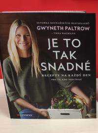 Kniha Gwyneth Paltrowové Je to tak snadné. Kuchařku vydalo nakladatelství Grada.