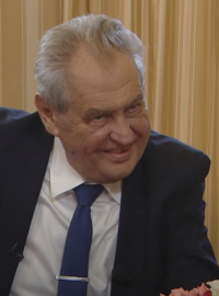 Prezident Miloš Zeman v pořadu Partie Terezie Tománkové