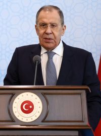 Ruský ministr zahraničí Sergej Lavrov při návštěvě turecké Ankary