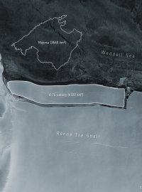 Kra, která se oddělila od Antaktidy, má rozlohu 4320 km²