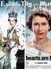Britský tisk k úmrtí královny Alžběty II. Zleva The Times, Daily Mail, The Mirror a The Sun