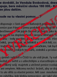 Řetězový e-mail nepravdivě tvrdí, že se české neziskové organizace a jejich představitelé sami obohacují ze státních peněz