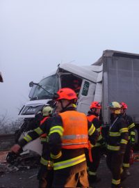Nehoda zablokovala dálnici D1 v Brně ve směru na Vyškov