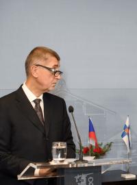 Premiér v demisi Andrej Babiš a jeho finský protějšek Juha Sipilä