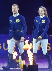Členové týmu Prague Lions Aleš Opatrný a Anna Kellnerová.