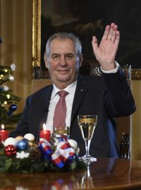 Prezident Miloš Zeman na zámku v Lánech přednesl své vánoční poselství