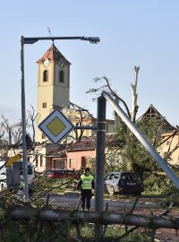 Pohled na škody v Moravské Nové Vsi
