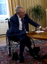 Prezident Miloš Zeman v pořadu Partie TV Prima
