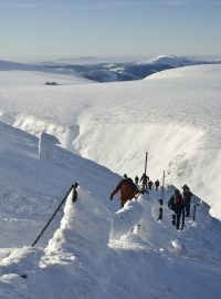 Cesta na Sněžku v zimě (archivní foto)