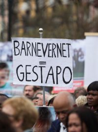 Protesty proti norské sociální službě Barnevernet v roce 2016