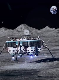 Přístroje umístěné na měsíčním modulu a vozítku budou sbírat data z povrchu Měsíce tvořeného z plazmy a zkoumat izotopy, jako je helium-3, které by mohlo sloužit jako palivo pro budoucí fúzní reaktory.  (Ilustrační snímek.)