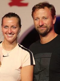 Petra Kvitová a Jiří Vaněk na turnaji v Dauhá