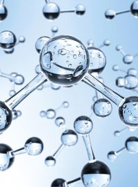 Ilustrace molekul vody
