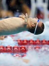 Plavec Arnošt Petráček na mistrovství světa v Londýně 2019, kde vybojoval stříbro