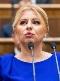 Prezidentka Zuzana Čaputová vystoupila ze zprávou o stavu republiky
