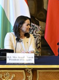 Dosluhující prezident Miloš Zeman přijal na Pražském hradě maďarskou prezidentku Katalin Novákovou