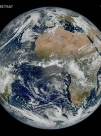 Záběr z družice Meteosat