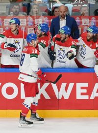 Čeští hokejisté se radují