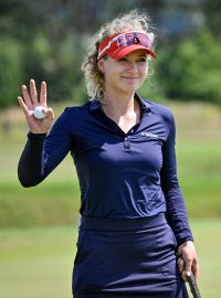 Česká golfistka Sára Kousková na golfovém turnaji Ladies European Tour v Berouně