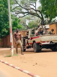 Snímek ze státního převratu v Nigeru