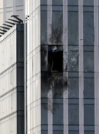 Dron se zřítil na rozestavěnou výškovou budovu v obchodní čtvrti Moskva-City