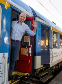 Vlak, který vypravil Česko-německý fond budoucnosti, vyjel v sobotu z Prahy do Berlína