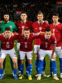 Mužstvo české fotbalové reprezentace během utkání kvalifikace na EURO 2024, Česká republika - Moldavsko