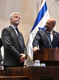 Petr Pavel si prohlíží Kneset s jeho předsedou Amirem Ohanou