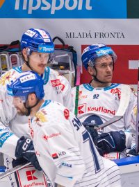 Hokejisté Kladno s trenérem Otakarem Vejvodou