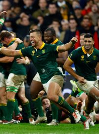 Ragbisté Jihoafrické republiky se radují z titulu mistrů světa