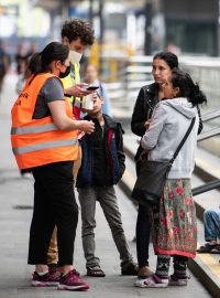 romští uprchlíci na Hlavním nádraží v Praze