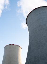Komíny počeradské uhelné elektrárny