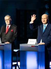 Prezidentská debata České televize. Pavel Fischer, Jaroslav Bašta, Marek Hilšer