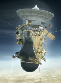 Umělecké vyobrazení sondy NASA Cassini