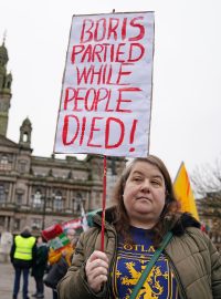 Pochod za nezávislost ve skotském Glasgow