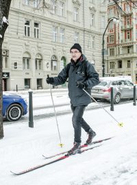 V Praze napadl sníh, a to se v hlavním městě tak často nestává.