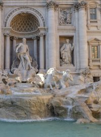 Barokní fontána di Trevi v Římě