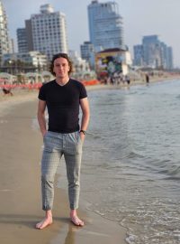 Jan Zahrádka, český student v Tel Avivu