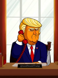 Animovaný americký prezident Donald Trump